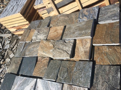 Плитка пилёная златолит Уральский для цоколя, отмостки купить в Павловском Посаде