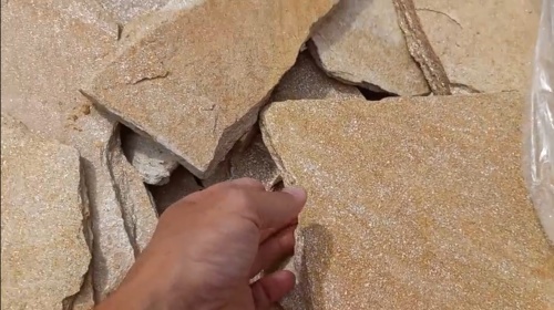 Плитняк златолит жёлтый золотистый для фасада 1,5-3см купить в Павловском Посаде