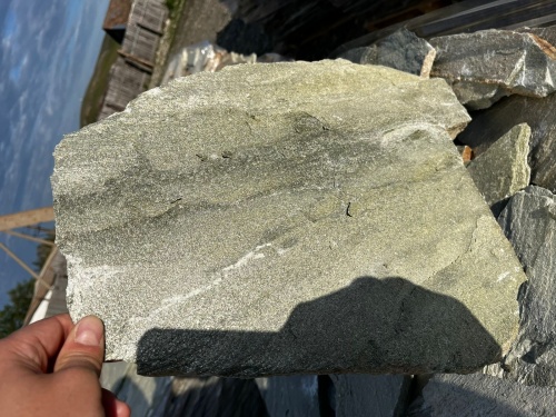 Плитняк златолит зелёный для цоколя, отмостки купить в Павловском Посаде