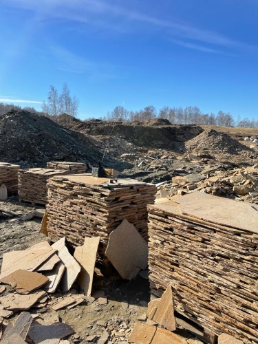 Плитняк златолит жёлтый золотистый для фасада 1,5-3см купить в Павловском Посаде